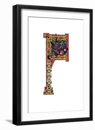 Initial Letter F, 12th Century-Henry Shaw-Framed Giclee Print