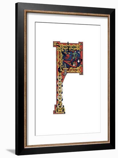 Initial Letter F, 12th Century-Henry Shaw-Framed Giclee Print