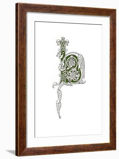 Initial Letter H, 12th Century-Henry Shaw-Framed Giclee Print