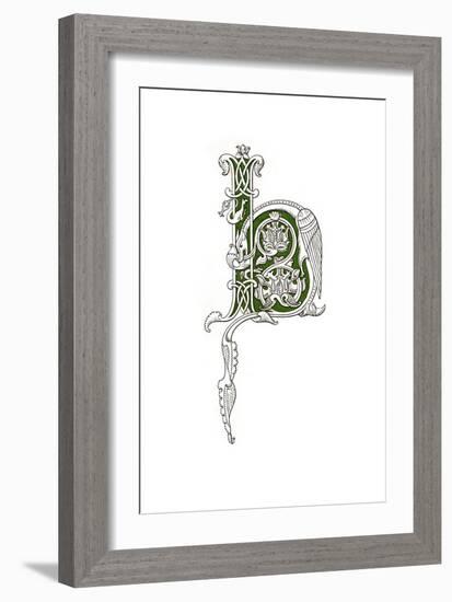 Initial Letter H, 12th Century-Henry Shaw-Framed Giclee Print