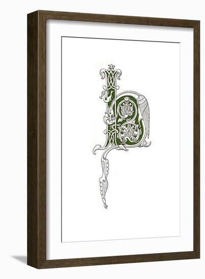 Initial Letter H, 12th Century-Henry Shaw-Framed Giclee Print