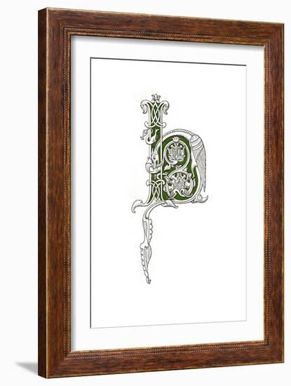 Initial Letter H, 12th Century-Henry Shaw-Framed Giclee Print