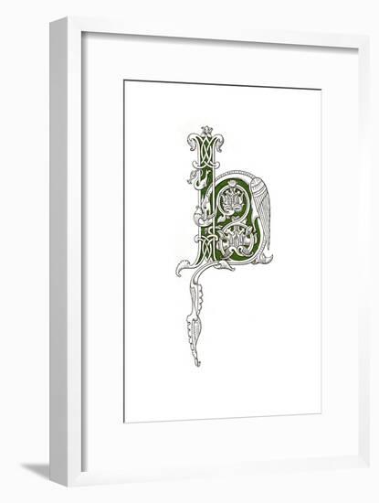 Initial Letter H, 12th Century-Henry Shaw-Framed Giclee Print
