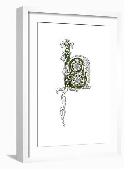 Initial Letter H, 12th Century-Henry Shaw-Framed Giclee Print