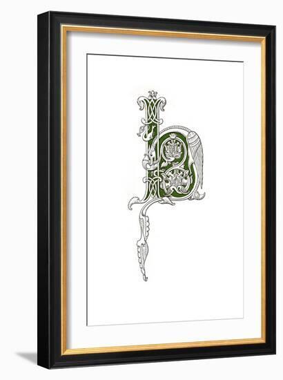 Initial Letter H, 12th Century-Henry Shaw-Framed Giclee Print
