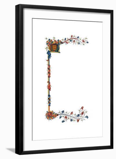 Initial Letter M, C1410-Henry Shaw-Framed Giclee Print