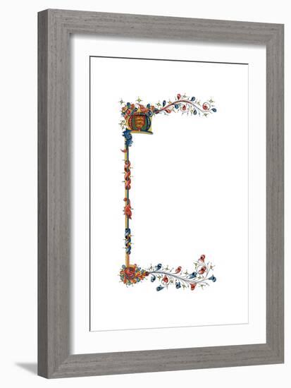 Initial Letter M, C1410-Henry Shaw-Framed Giclee Print