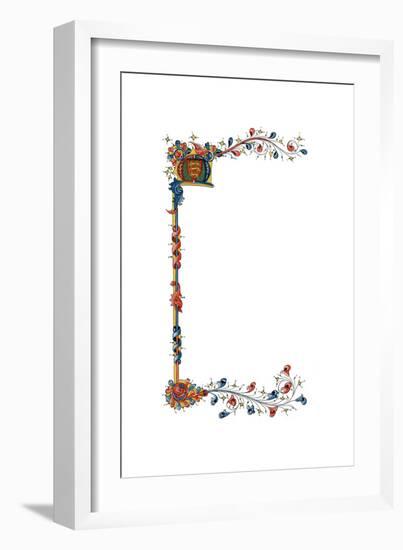 Initial Letter M, C1410-Henry Shaw-Framed Giclee Print