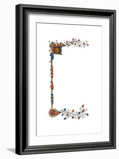 Initial Letter M, C1410-Henry Shaw-Framed Giclee Print