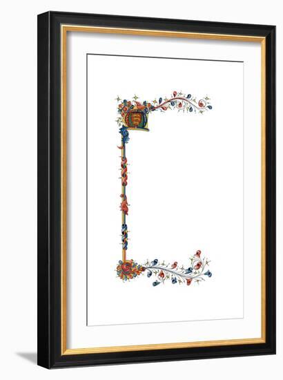 Initial Letter M, C1410-Henry Shaw-Framed Giclee Print