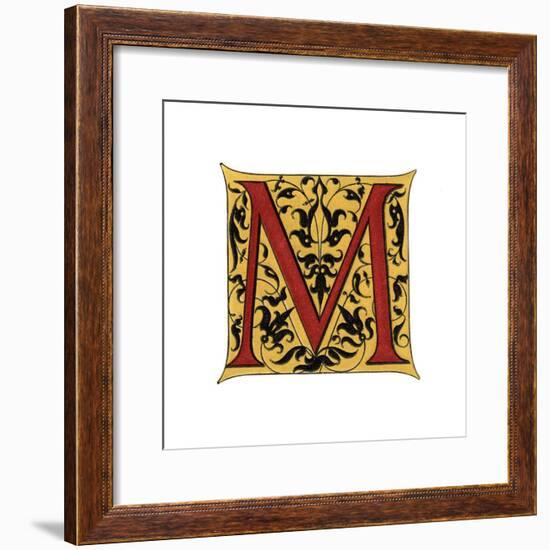 Initial Letter M-Henry Shaw-Framed Giclee Print