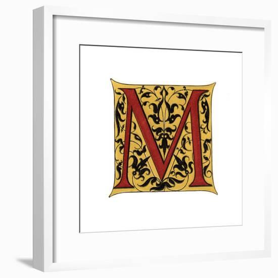 Initial Letter M-Henry Shaw-Framed Giclee Print