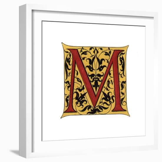 Initial Letter M-Henry Shaw-Framed Giclee Print