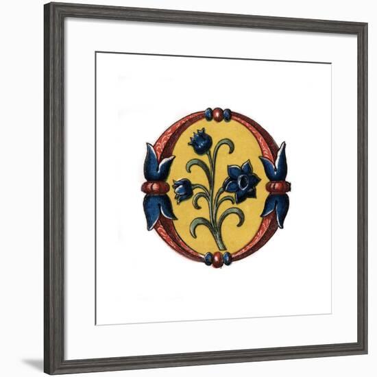 Initial Letter O, Late 15th Century-Henry Shaw-Framed Giclee Print