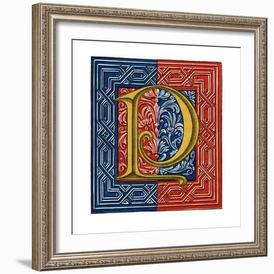 Initial Letter P-Henry Shaw-Framed Giclee Print