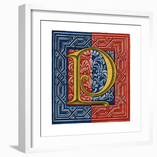 Initial Letter P-Henry Shaw-Framed Giclee Print