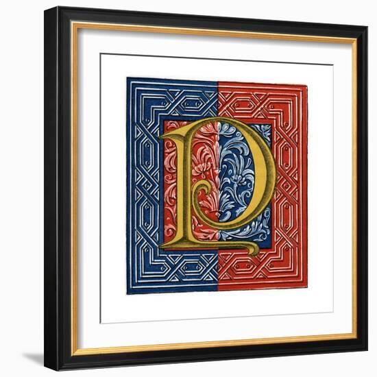 Initial Letter P-Henry Shaw-Framed Giclee Print