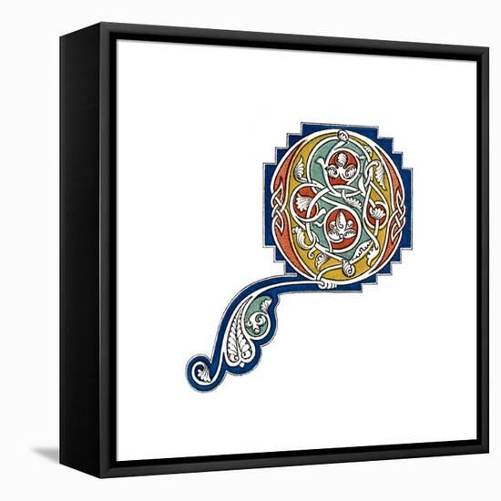 Initial Letter Q, 13th Century-Henry Shaw-Framed Premier Image Canvas