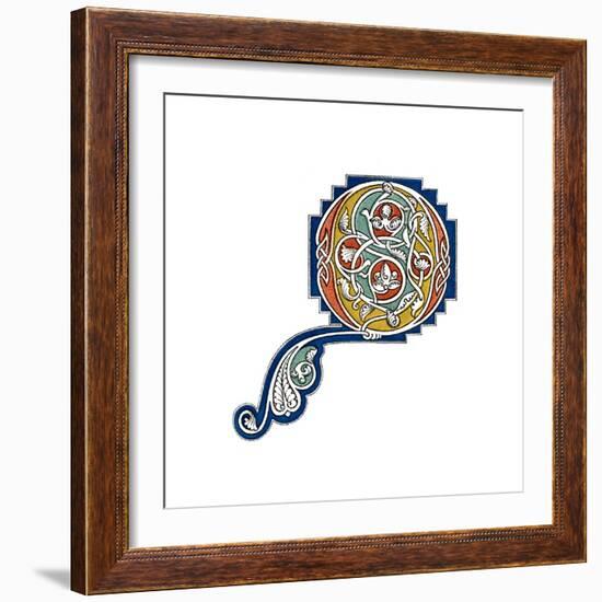 Initial Letter Q, 13th Century-Henry Shaw-Framed Giclee Print