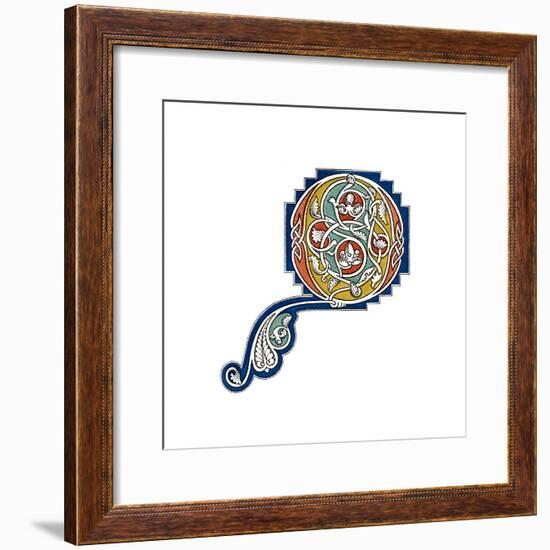 Initial Letter Q, 13th Century-Henry Shaw-Framed Giclee Print