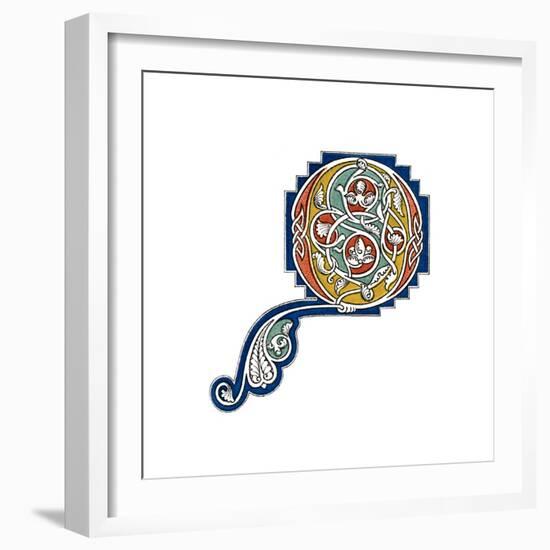 Initial Letter Q, 13th Century-Henry Shaw-Framed Giclee Print