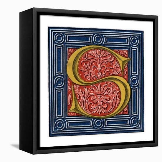 Initial Letter S-Henry Shaw-Framed Premier Image Canvas