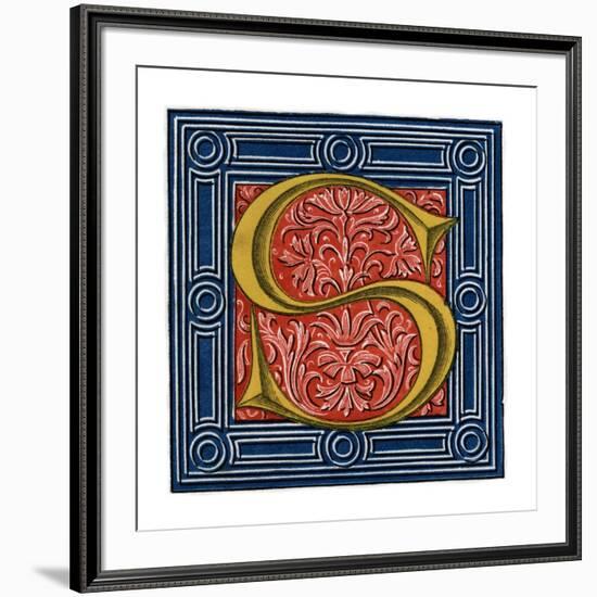 Initial Letter S-Henry Shaw-Framed Giclee Print