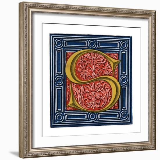 Initial Letter S-Henry Shaw-Framed Giclee Print