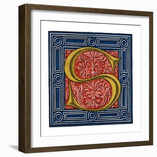 Initial Letter S-Henry Shaw-Framed Giclee Print