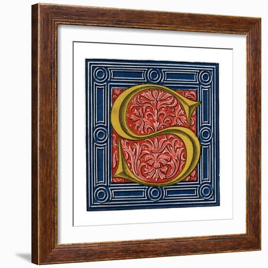 Initial Letter S-Henry Shaw-Framed Giclee Print