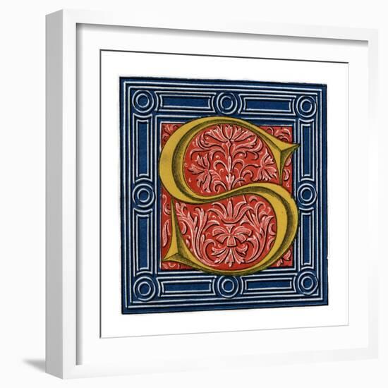 Initial Letter S-Henry Shaw-Framed Giclee Print