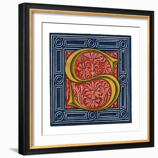 Initial Letter S-Henry Shaw-Framed Giclee Print