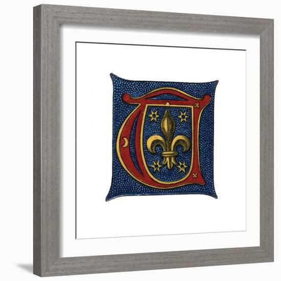 Initial Letter T, C16th Century?-Henry Shaw-Framed Giclee Print