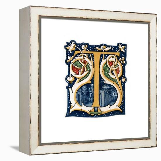 Initial Letter T-Henry Shaw-Framed Premier Image Canvas