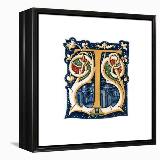 Initial Letter T-Henry Shaw-Framed Premier Image Canvas