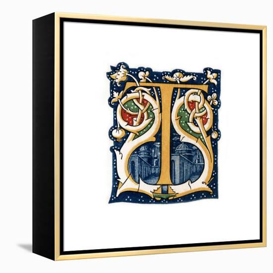 Initial Letter T-Henry Shaw-Framed Premier Image Canvas