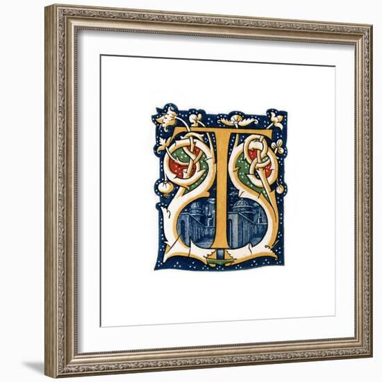 Initial Letter T-Henry Shaw-Framed Giclee Print