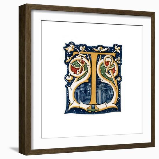 Initial Letter T-Henry Shaw-Framed Giclee Print