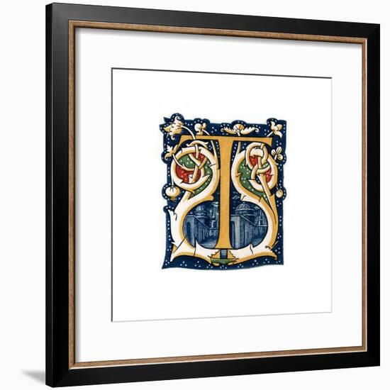 Initial Letter T-Henry Shaw-Framed Giclee Print