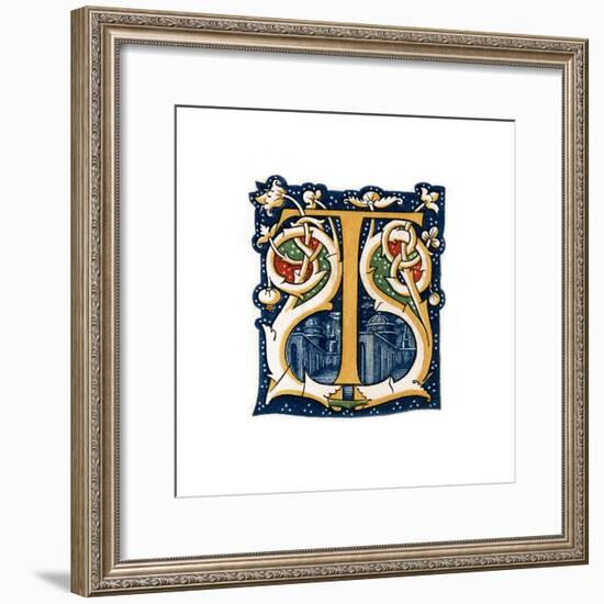 Initial Letter T-Henry Shaw-Framed Giclee Print