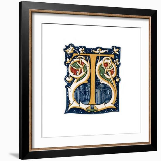 Initial Letter T-Henry Shaw-Framed Giclee Print