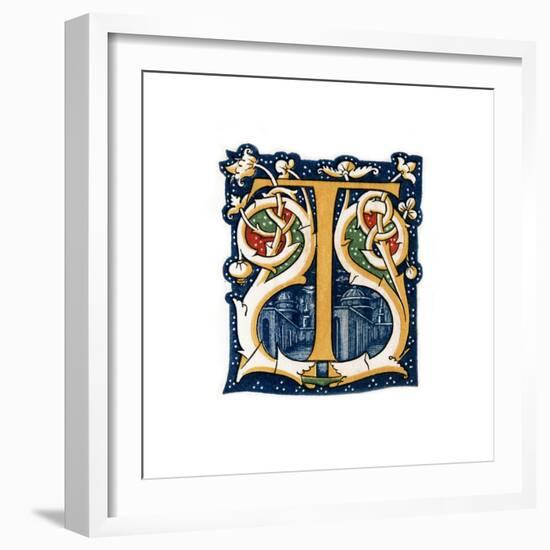 Initial Letter T-Henry Shaw-Framed Giclee Print