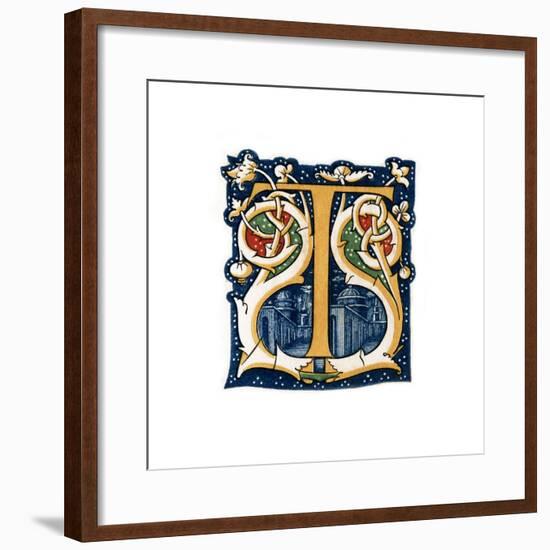 Initial Letter T-Henry Shaw-Framed Giclee Print