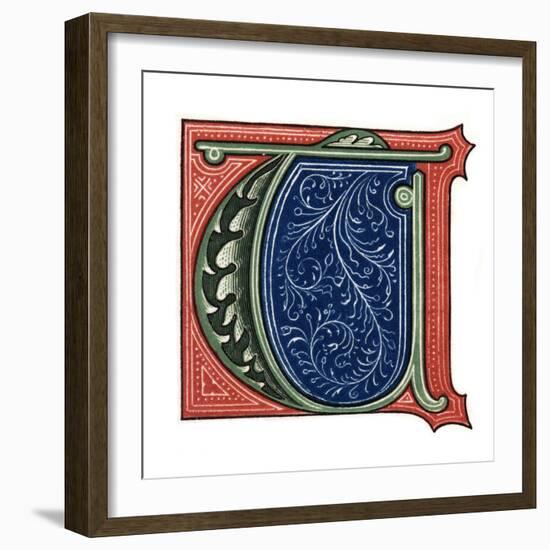 Initial Letter T-Henry Shaw-Framed Giclee Print