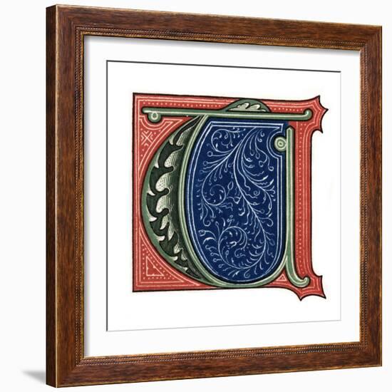 Initial Letter T-Henry Shaw-Framed Giclee Print