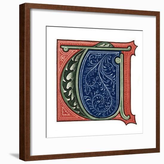 Initial Letter T-Henry Shaw-Framed Giclee Print