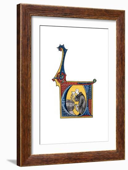 Initial Letter U, Early 14th Century-Henry Shaw-Framed Giclee Print