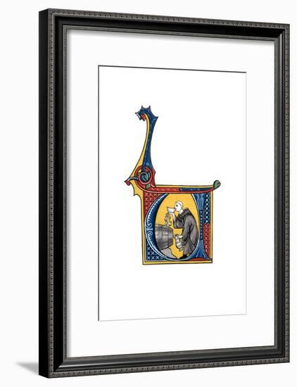 Initial Letter U, Early 14th Century-Henry Shaw-Framed Giclee Print