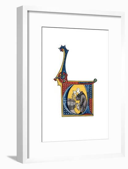 Initial Letter U, Early 14th Century-Henry Shaw-Framed Giclee Print