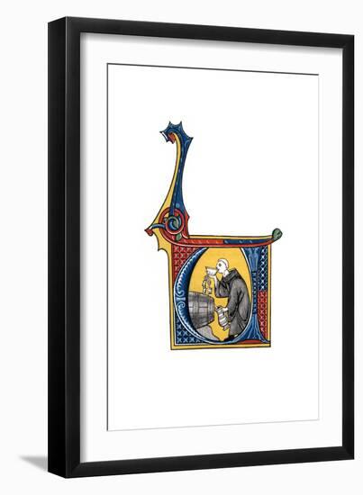 Initial Letter U, Early 14th Century-Henry Shaw-Framed Giclee Print